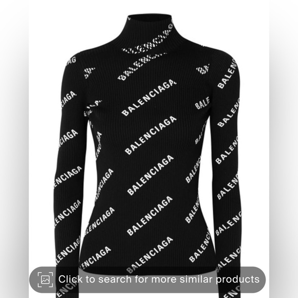 Balenciaga Turtleneck Ribbed Sweater Open Back M - Picture 7 of 15